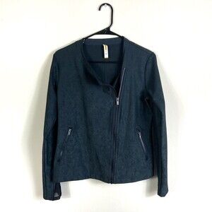 Lucy women jacket size S camo black moto zip athletic outdoor yoga